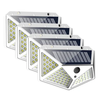 100 LED Solární Energie PIR Pohybové Čidlo Nástěnné Světlo Venkovní Zahrada Bezpečnostní Lampa Zahradní Dekorace Venkovní Solární Lampa Pouličního osvětlení