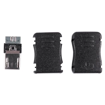 10KS 5-Pin Micro USB Typ B Samec Konektor Plastový Kryt