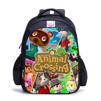 16 Palcový Animal Crossing Děti, Školní Tašky, Ortopedické Batoh Děti, Škola Chlapci Dívky Mochila Infantil Kreslený Tašky