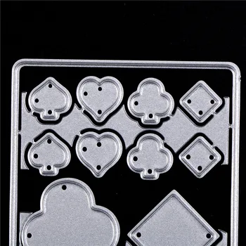 1ks DIY Alba, Karty, Dekorace Poker Hrací Karty Řezání Zemře Šablony Pro Scrapbooking, Embossing Složky lepíků Šablony