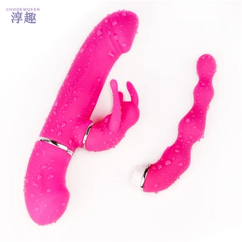 2 V 1 Vodotěsné Sex Hračky, Vibrátory 10 Frekvence G Spot Vibrační Klitoris Stimulátor Masturbátor Vibrátory pro Ženy, Sexuální Hračky
