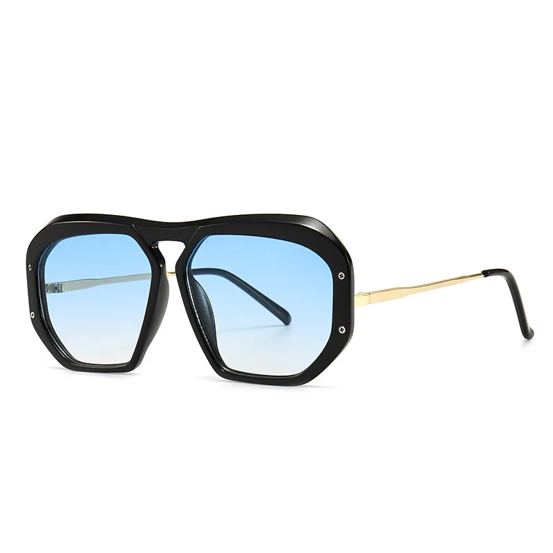 Vintage Náměstí sluneční Brýle Muži Ženy Klasické Luxusní Značky Návrhář Gradient Optické Brýle Nadrozměrné Sluneční Brýle UV400 Odstíny