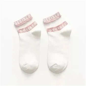 2021 Létě Nový Dopis Tištěné Křišťálové Sklo Ponožky Módní Ultra Tenké Prodyšné Dámské Ponožky Trend Korejské Dívky Loď Ponožky