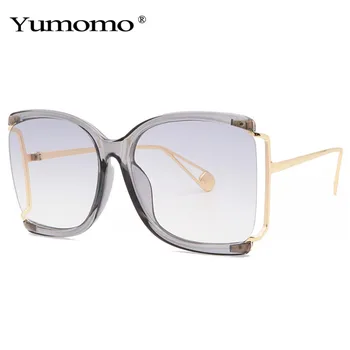 2021 Vintage Nadrozměrné Půl Rám sluneční Brýle, Ženy, Muži, Luxusní Náměstí Sluneční Brýle, Ženy Módní Odstíny Gradient Brýle UV400