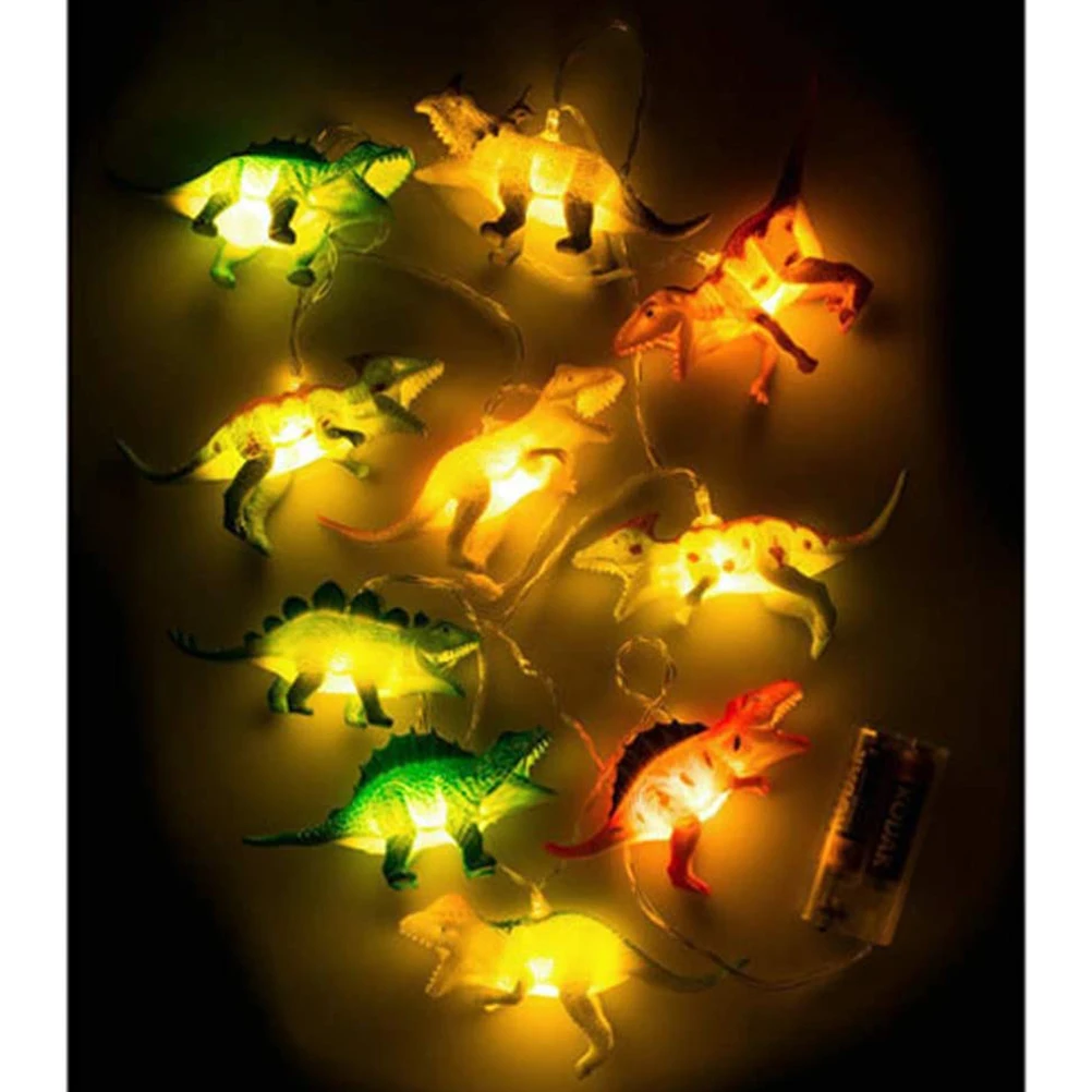 1,7 m 10led String Světla s Jasnými Dinosauři Realistické Vypadající Dinosaury Světlo pro Děti, Plastové Hračky, Dárek, Super Zábava Dino Li