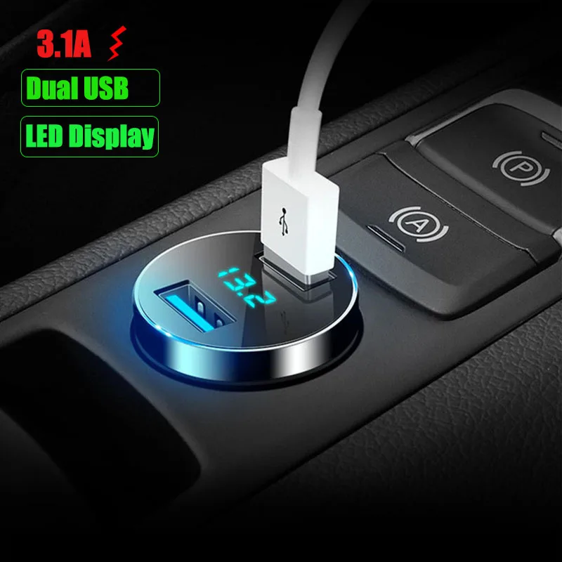 3.1 LED Displej, USB Nabíječka, Auto Nabíječka 12-24V pro renault duster megane scenic, logan captur koleos kadjar kangoo Clio