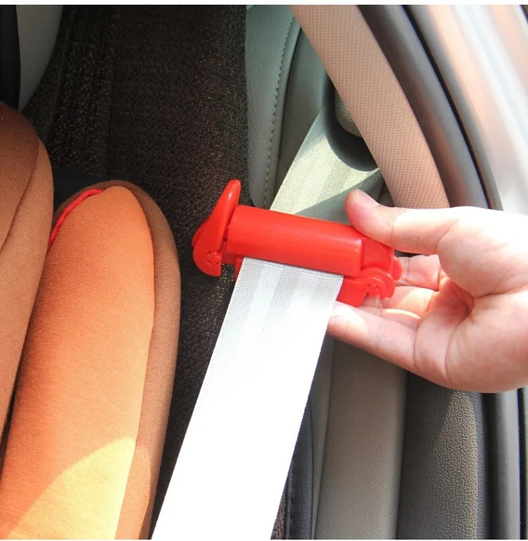 3 Pices Auto Dítě, Bezpečnostní Pás Červené Spony Zámek Pevné Non-Slip Popruh Upínací Klip Auto Seat Dítě, Batole Bezpečné Vybaveny Skluzu-Odolné