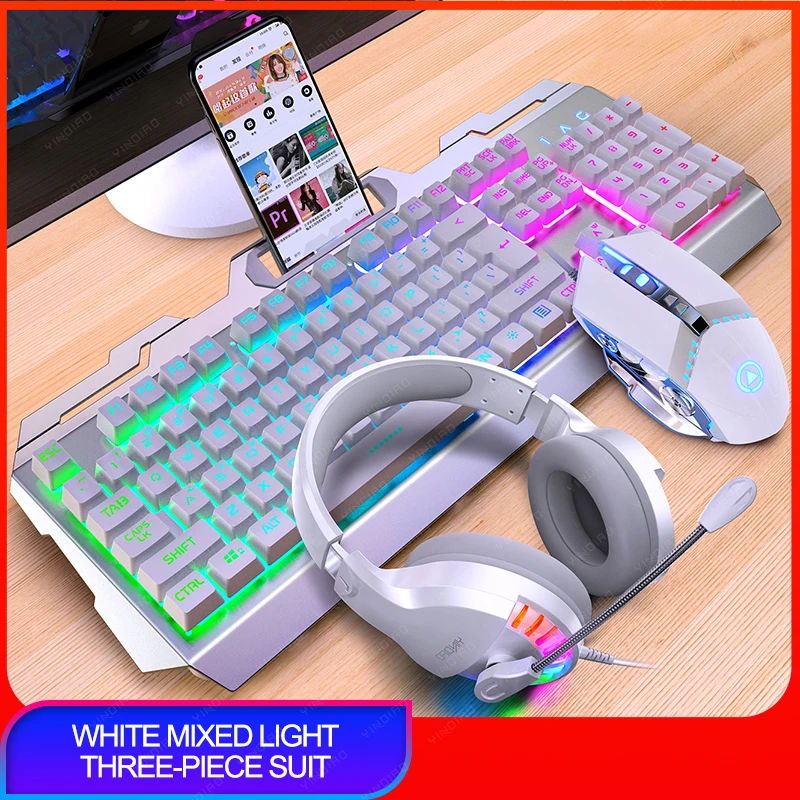 Hráč USB Kabelové Klávesnice, Myši Manipulátoru Mechanické Pocit RGB Gaming LED Myši, Sluchátka, Klávesnice Pro PC Přenosný Počítač