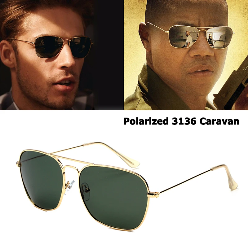 JackJad Klasické 3136 CARAVAN Styl Polarizované Náměstí Letecké sluneční Brýle Muži Vintage Retro Design Značky Sluneční Brýle Oculos De Sol