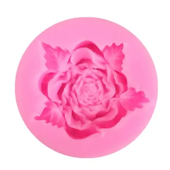 3D Rose Květina Silikonová Forma Fondant Dort Zdobení nástroje Cookie Jílu Polymeru Pryskyřice Pečení Formy Na Dort