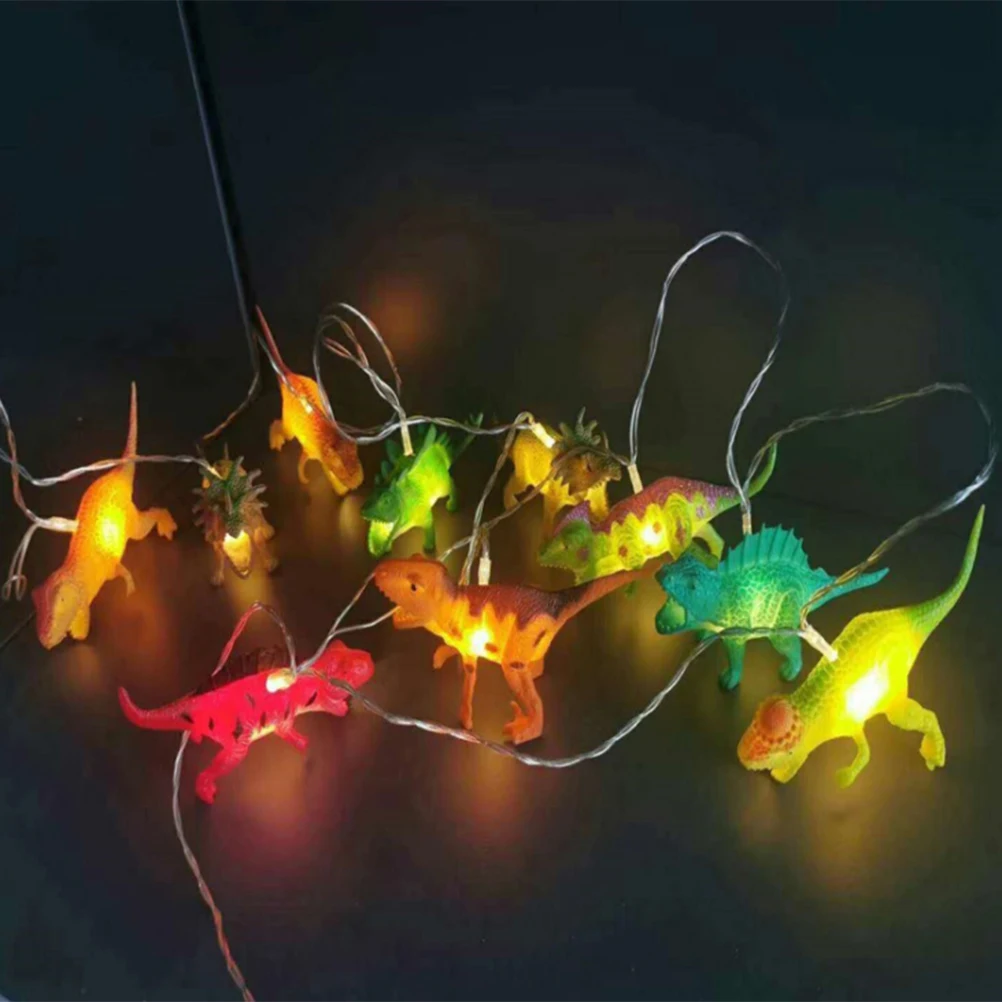 1,7 m 10led String Světla s Jasnými Dinosauři Realistické Vypadající Dinosaury Světlo pro Děti, Plastové Hračky, Dárek, Super Zábava Dino Li