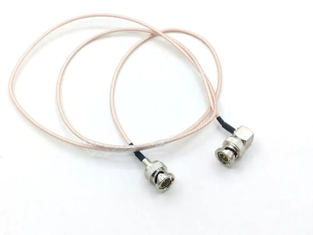 10ks 75 ohm HD SDI Digitální Video Koaxiální kabel RG179 Pigtail Kabel, pravý Úhel BNC Male do Male konektor