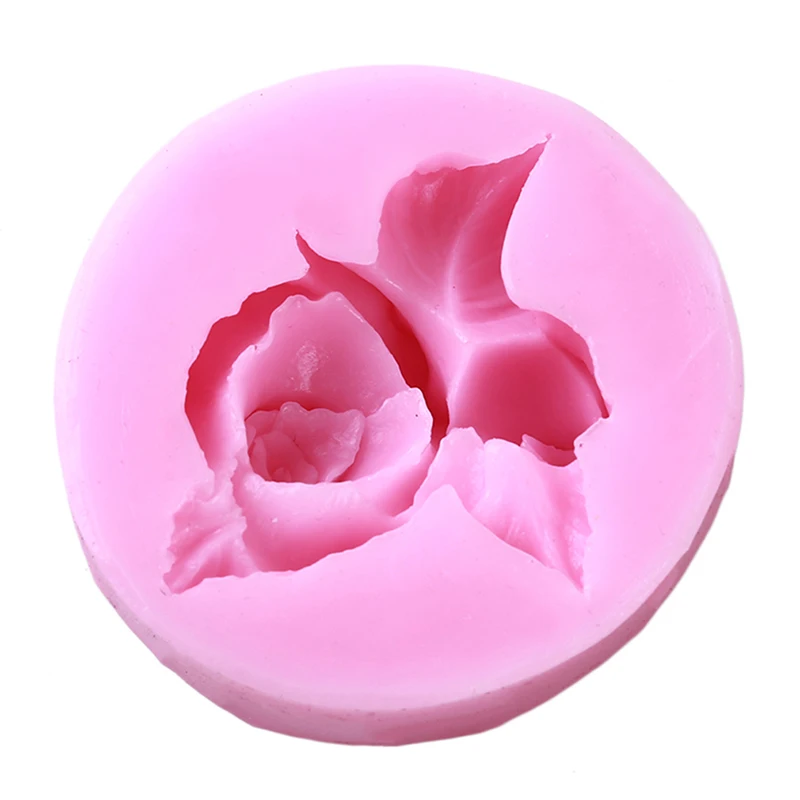 Hot Prodej Čokoládový Dort Pečení Formy 3D Rose Květina Ručně vyráběné Mýdlo Silikonové Formy Svíčka Hliněné Formy, Fondán Dort Zdobení Nástroje