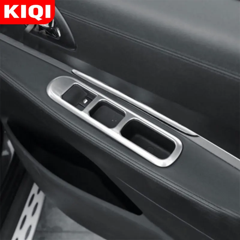 KIQI ABS Chrome Car Klika Držák Okna, Výtah Přepínač Tlačítko Panel Kryt Střihu pro Peugeot 3008 2013 Příslušenství