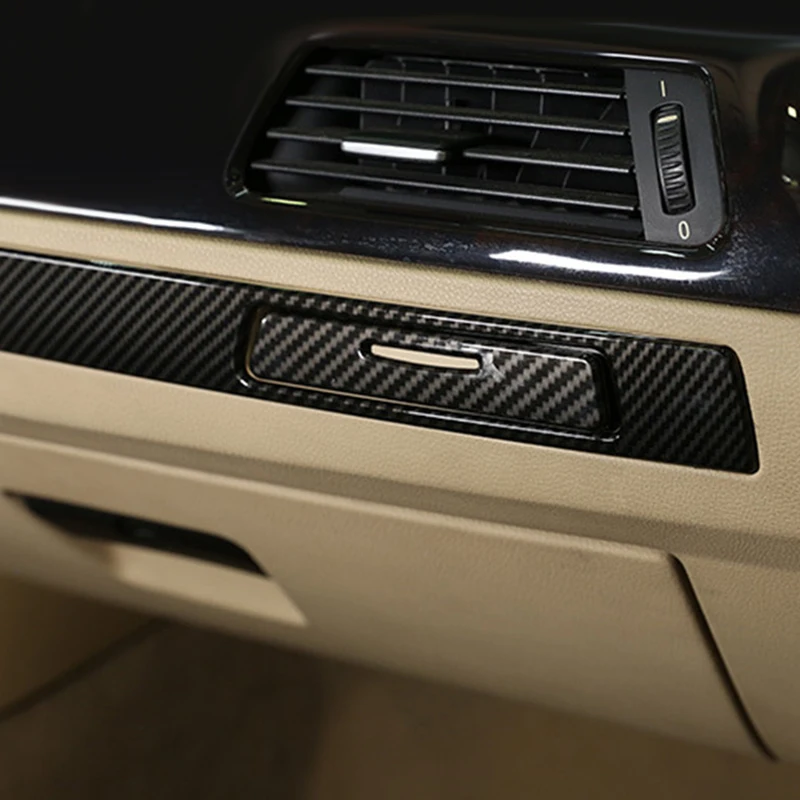 Uhlíkové Vlákno Co-Pilot Vody Držák Panelu Dekorace Kryt Střihu Pro-BMW E90 3 Series 2005-2012