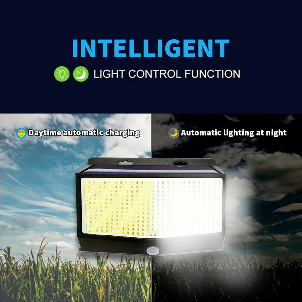 468 LED Solární Světlo Lidské Tělo Snímače 288 Solární Lampa IP65 Venkovní Světlo automatické nastavení jasu Garden Street Light