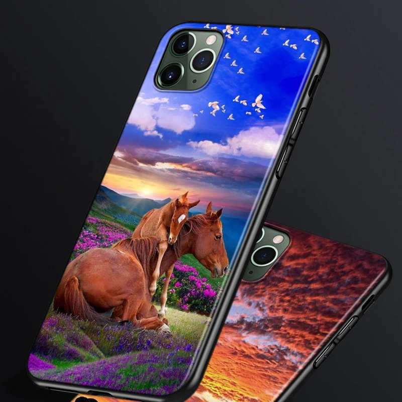 Běžící Kůň Zvíře Silikonový Kryt Pro Apple IPhone 12 Mini 11 Pro XS MAX XR X 8 7 6S 6 Plus 5S SE Telefon Případě