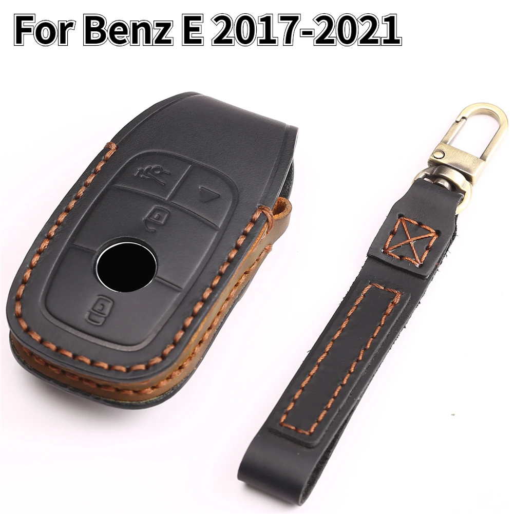 Kůže Klíč Pouzdro pro Mercedes Benz Třídy E W213 E200 E300 Vzdálené Fob Kryt 4 Tlačítka pro Mercedes Doplňky