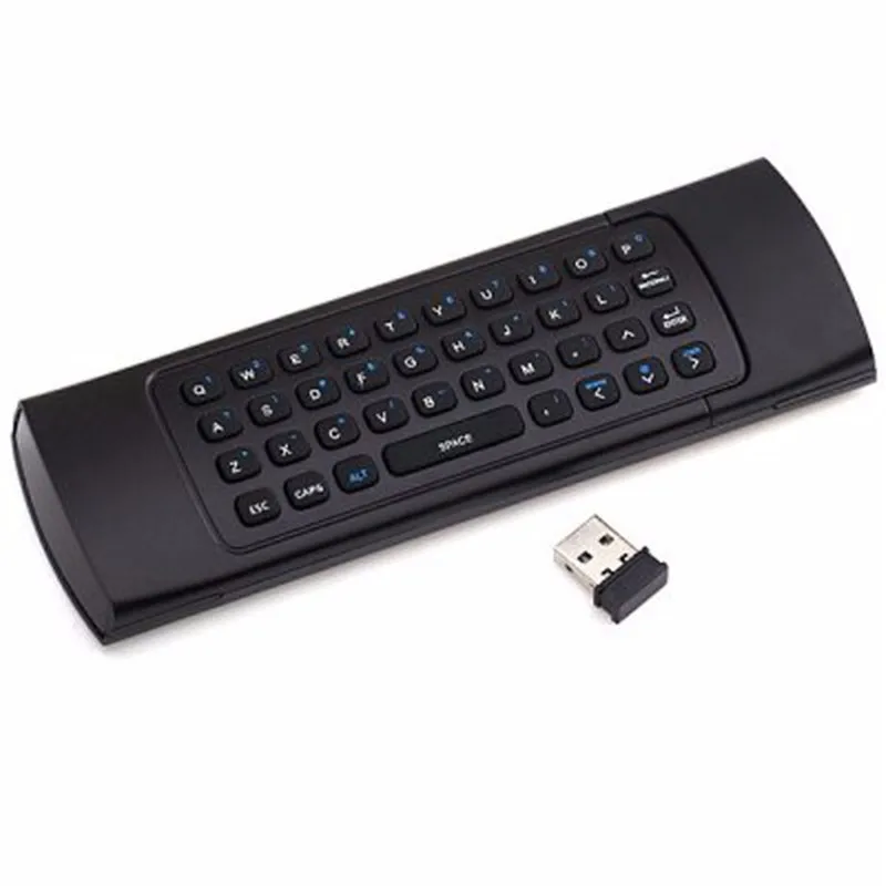 MX3 2.4 G Bezdrátová 6-Osy Gyroskop Klávesnice Dálkové Ovládání Air Mouse IR Učení USB2.0 pro Smart TV, IPTV, Síťové Set-top