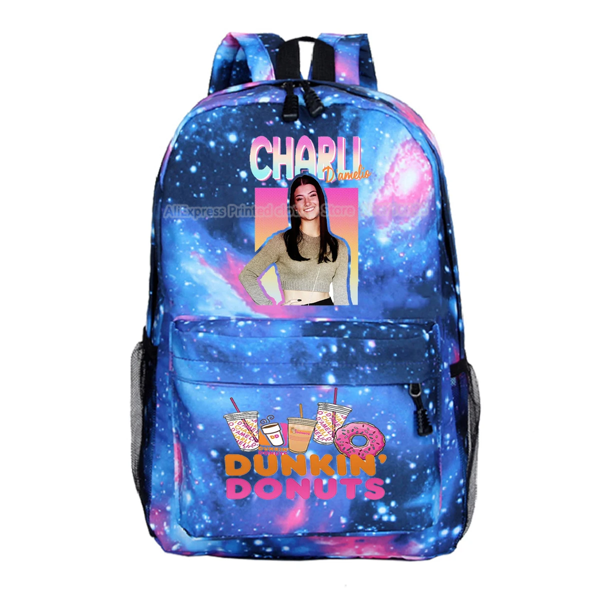 Charli Damelio Batoh pro Dospívající Dívky Mochila Ženy Laptop Cestovní Batoh Studenti Kreslené Školní Tašky, Děti Roztomilé Batohy