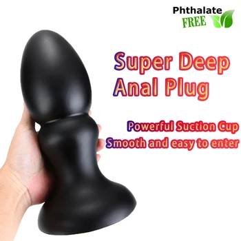 9.65 cm Super Dlouhé Anální Sex Hračky Velký Vázané Anální Dildo Sací Ženy, Muž Masturbant Sex Produktů Flexibilní Penis