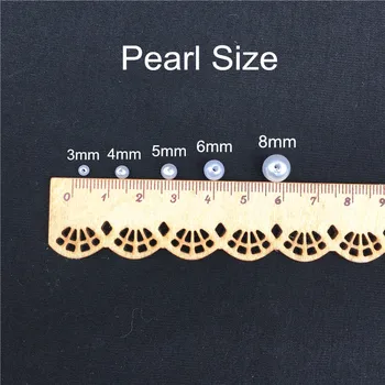 ABS Bílé Kulaté Imitace Oděv Pearl S otvory Pro DIY Umění Náhrdelník Módní Šperky Příslušenství na Výrobu 3/4/5/6 sekund/8mm