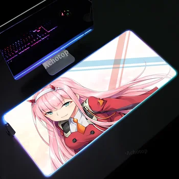 Anime Nula Dva RGB Kawaii Podložka pod Myš Svítící LED Notebook Mini PC Herní Příslušenství Gamer Klávesnice Koberec Pad podložka pod myš Herní Stůl