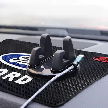 Auto, vysoké teploty odolné silikonové protiskluzové podložky Ford-logo auto produktu dashboard pad mobilní telefon dekorace skladování pad
