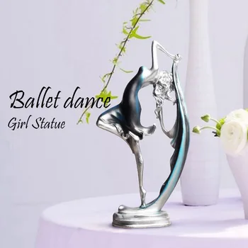 Baletka dívka tanec pryskyřice socha elegantní postava řemeslo, tvůrčí domácí stolní dekorace tanec dívka ozdoby