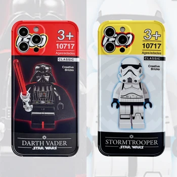 COOL Star Wars Disney iPhone Případ Darth Vader Imperial Stormtrooper Anime Ochranné Pouzdro pro iPhone 11/11Pro/12/12Pro/7 8 X