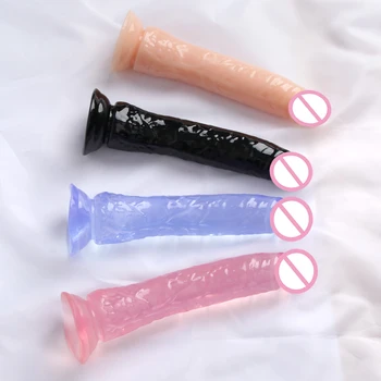 Crystal Soft Jelly Dildo Pro Ženy, Anální Butt Plug Popruh Na Transparentní Umělý Penis Cock Dospělí Zboží Erotická Sex Hračky Obchod