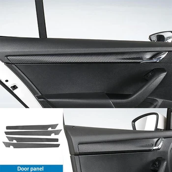 DNHFC Auto-styling Uhlíkové vlákno dekorativní fólie Dveřní panel film Auto Příslušenství Pro vozy škoda Octavia A7-2019 sedan