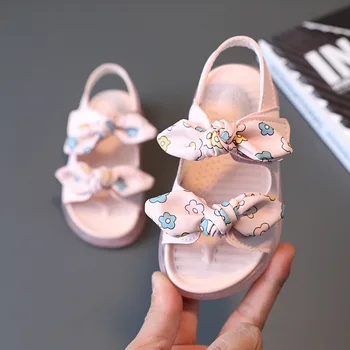 Děti sandály 2021 letní dívky nový kreslený princezna motýlek módní sandály dětské pohodlné měkké boty naboso