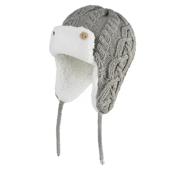 Dětská Vánoční čepice Čepice, Klasický Barevný Blok Zimní Teplé Kabel Knit Hat s Fur Pom pro Chlapce a Dívky