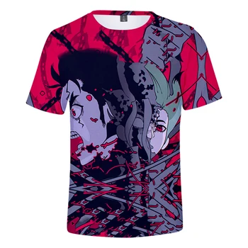 Hot Prodej Anime Dr. Stone 3d Tištěné T-shirt Muži/ženy Módní Ležérní Harajuku Krátký Rukáv Kolem Krku Streetwear Oversize Topy