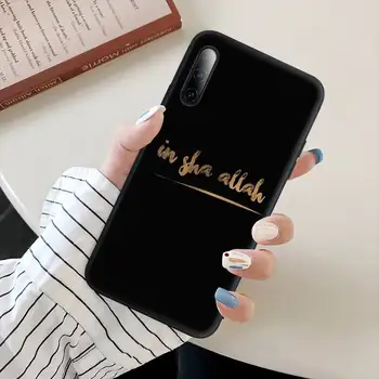 Islámské Muslimské Bismillah Černé Silikonové Telefon Pouzdro Pro Redmi Poznámka 9s 8t 7 5A 5 4 4x 10 9 8 6 Pro Kryt
