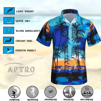 Jackherelook Vintage Polynéské Kmenové Želva Tisk Letní Pláž Havajská Košile pro Muže Topy Ležérní Shortsleeve Košilku Homme