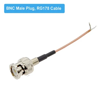 Jeden Konec BNC Male přímý Konektor do PCB Pájení Otevřený Konec BNC Kabelu RG178 / RG316 /RG174 Přívodního kabelu 15 CM 30 CM 50 CM 1M 2M