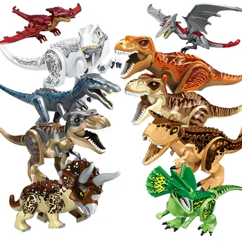 Jurský Svět 2 Cihly Figurka Dinosaure Stavební Blok Postavy Indominus Tyrannosaurus T-Rex, Hračky Děti Narozeniny