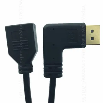Kabel Věcech DisplayPort na DisplayPort Prodlužovací Kabel (DP na DP Prodlužovací Kabel) pravý Úhel 90 ° Samec na Femlae 0,3 M