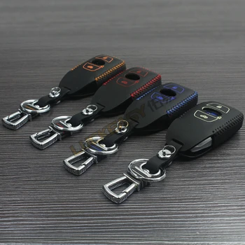 Kožené Klíč Kryt Auto klíčenka Bag Pouzdro Peněženka Držák pro Subaru XV BRZ Forester Legacy Outback