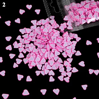 Krásné Nail Art Růžové Nehty Vločka Dekorace Hlíny Plátek Drahokamy Valentýna Manikúra Design Profesionální Příslušenství Nástroj