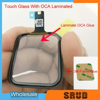 Laminované OCA Dotykové Sklo Digitizer Pro Apple Watch Série 1 2 3 4 5 6 38 mm 40 mm 42 mm 44 mm Dotykový LCD Displej Opravy Dílů