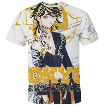 Letní Anime Muži Oblečení Oversized t-shirt Tokyo Mstitelé Roztomilé Harajuku Trička Grafický Karikatura Gothic tees T-shirt Topy