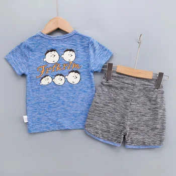 Letní pyžama Dětské Oblečení Oblek Děti Domů nosí pyžamo Chlapci Dívky T-Shirt, Šortky, 2ks/set Batole Oblečení Dětské Tepláky