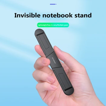 Mini Přenosný Neviditelné Notebooku Držák Nastavitelný Chlazení Nohy Držák Stojan Skládací Notebook Tepla Snížení Notebook Příslušenství