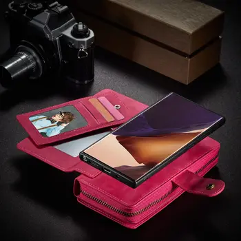 Multifunkční Kabelka Peněženka Pouzdro Pro Samsung Galaxy S20 Plus Poznámka 20 Ultra 10 Plus Pouzdro Kožené Odnímatelné Magnetické Flip Cover
