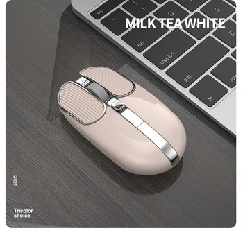 Myši Bluetooth Bezdrátové 2,4 Gz Dobíjecí Mute s Rocker pro Laptop Macbook iPad Plochu PC, Mobilní Telefon