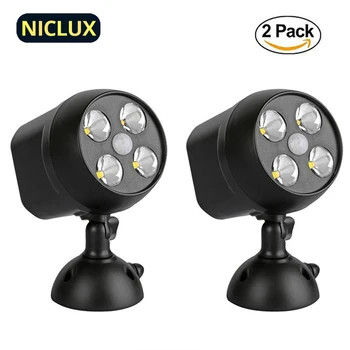 NICLUX LED Venkovní Osvětlení, Zahradní Venkovní Světlo Pouliční Lampy Vodotěsné Baterie Příjezdové cestě Ovládané Venkovní Nástěnné Svítidlo Nástěnné Světlo