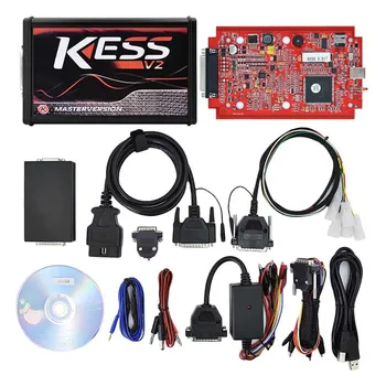 Nejnovější Kess V2 Master Kess V2.47 V5.017 EU Červené PCB Žádný Token Omezení Ecu Programovací Ktag V7.020 V2.34 OBD2 Manažer Tuning Kit